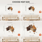 3D дерев'яна карта Європи різнокольорова 