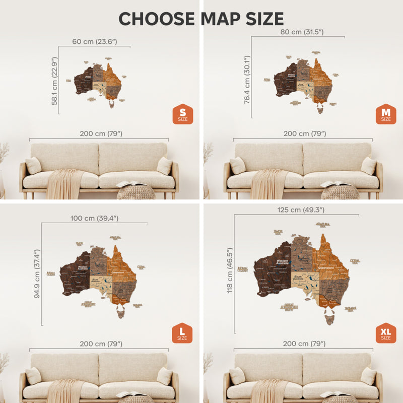 3D дерев'яна карта Європи різнокольорова 