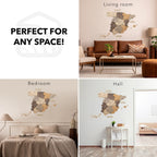Wooden Map of Spain – Multicolor