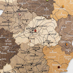 Wooden Map of Spain – Multicolor