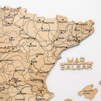 Wooden Map of Spain – Gold