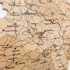 Wooden Map of Spain – Gold