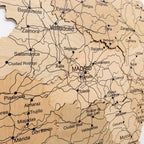 Wooden Map of Spain – Gold