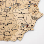 Wooden Map of Spain – Gold
