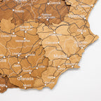 Wooden Map of Spain – Oak