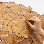 Wooden Map of Spain – Oak