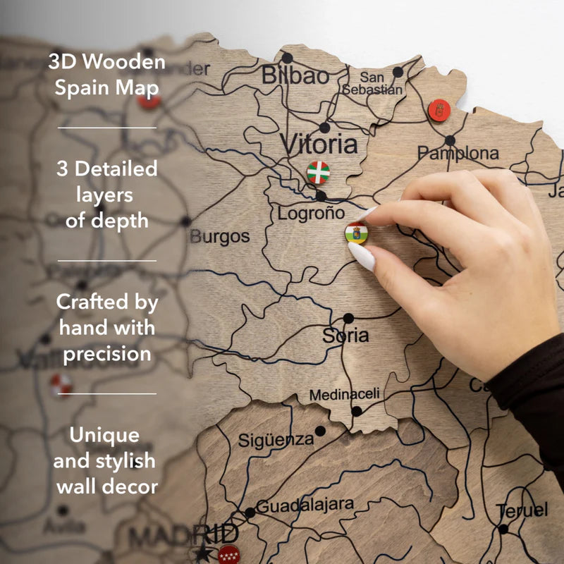 Wooden Map of Spain – Terra