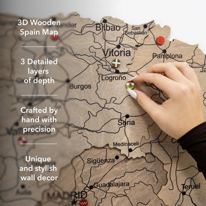 Wooden Map of Spain – Terra