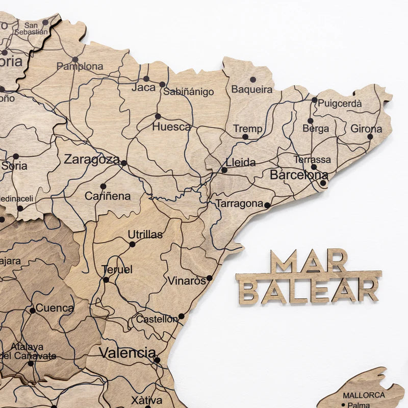 Wooden Map of Spain – Terra