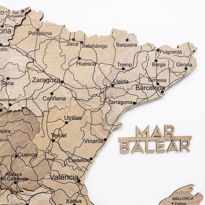 Wooden Map of Spain – Terra