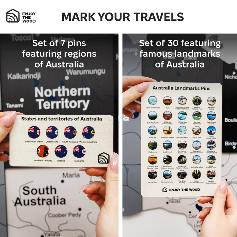 3D Wooden Map of Australia - Nordik