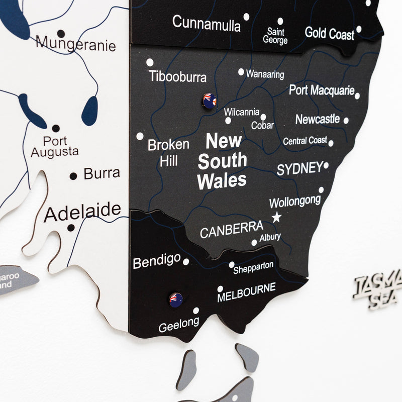 3D Wooden Map of Australia - Nordik