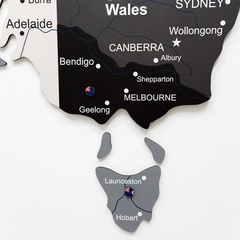 3D Wooden Map of Australia - Nordik