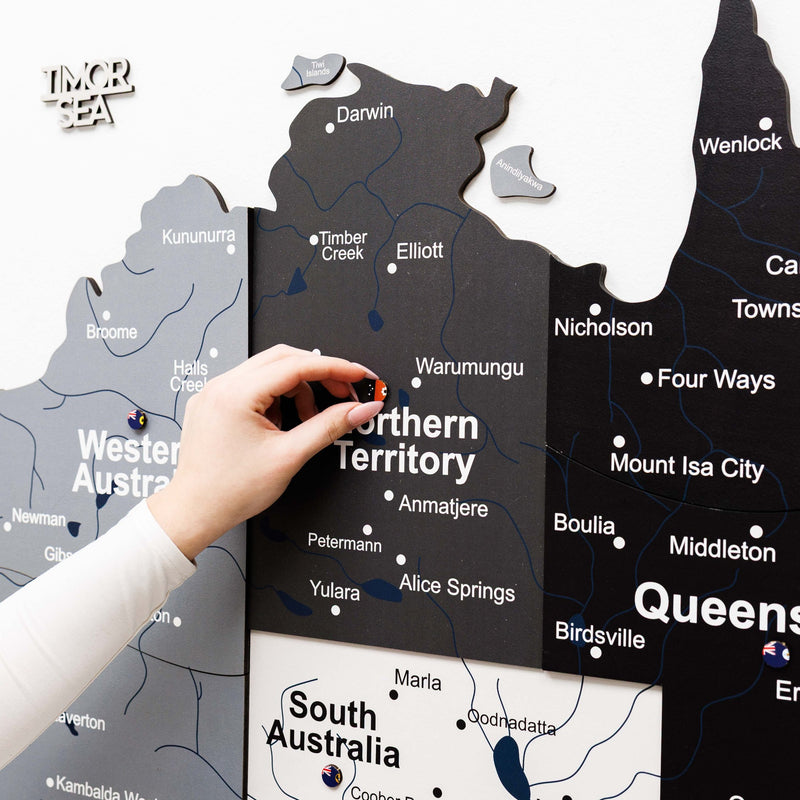 3D Wooden Map of Australia - Nordik