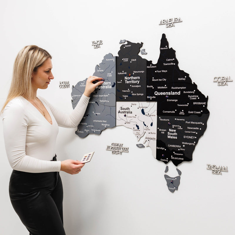 3D Wooden Map of Australia - Nordik