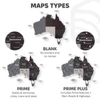 3D Wooden Map of Australia - Nordik