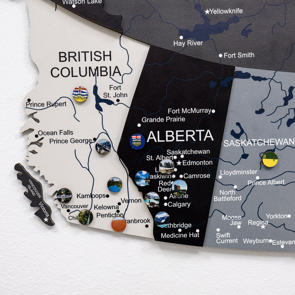 3D Canada Wooden Map Nordik