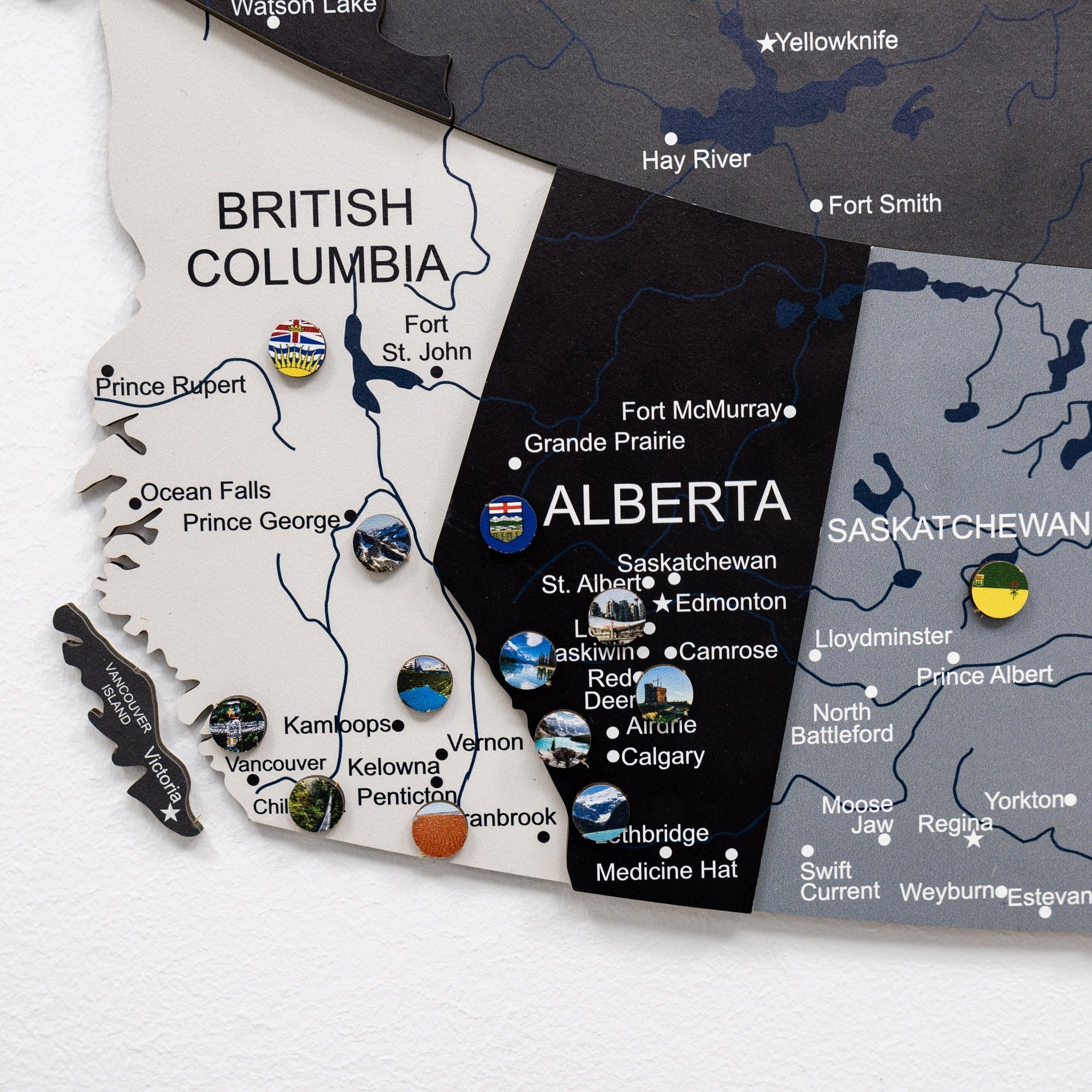 3D Canada Wooden Map Nordik