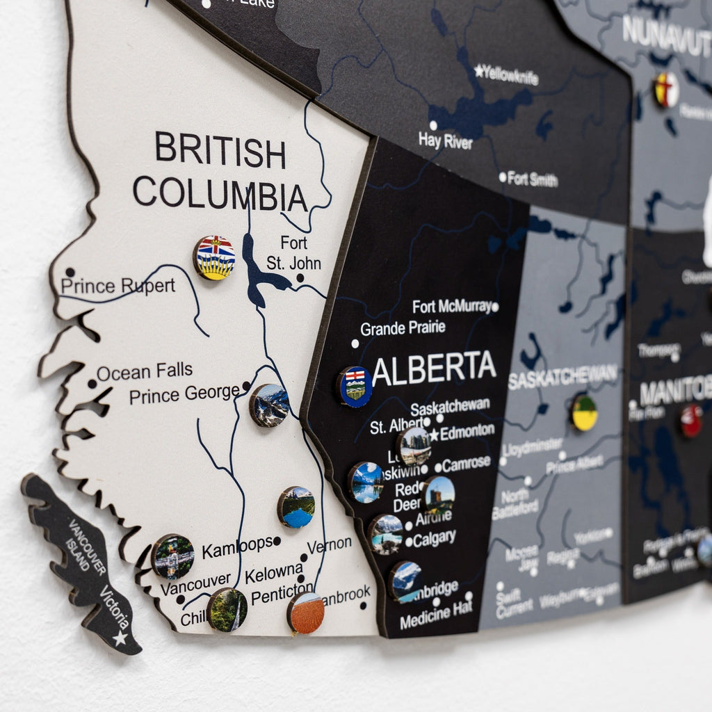 3D Canada Wooden Map Nordik
