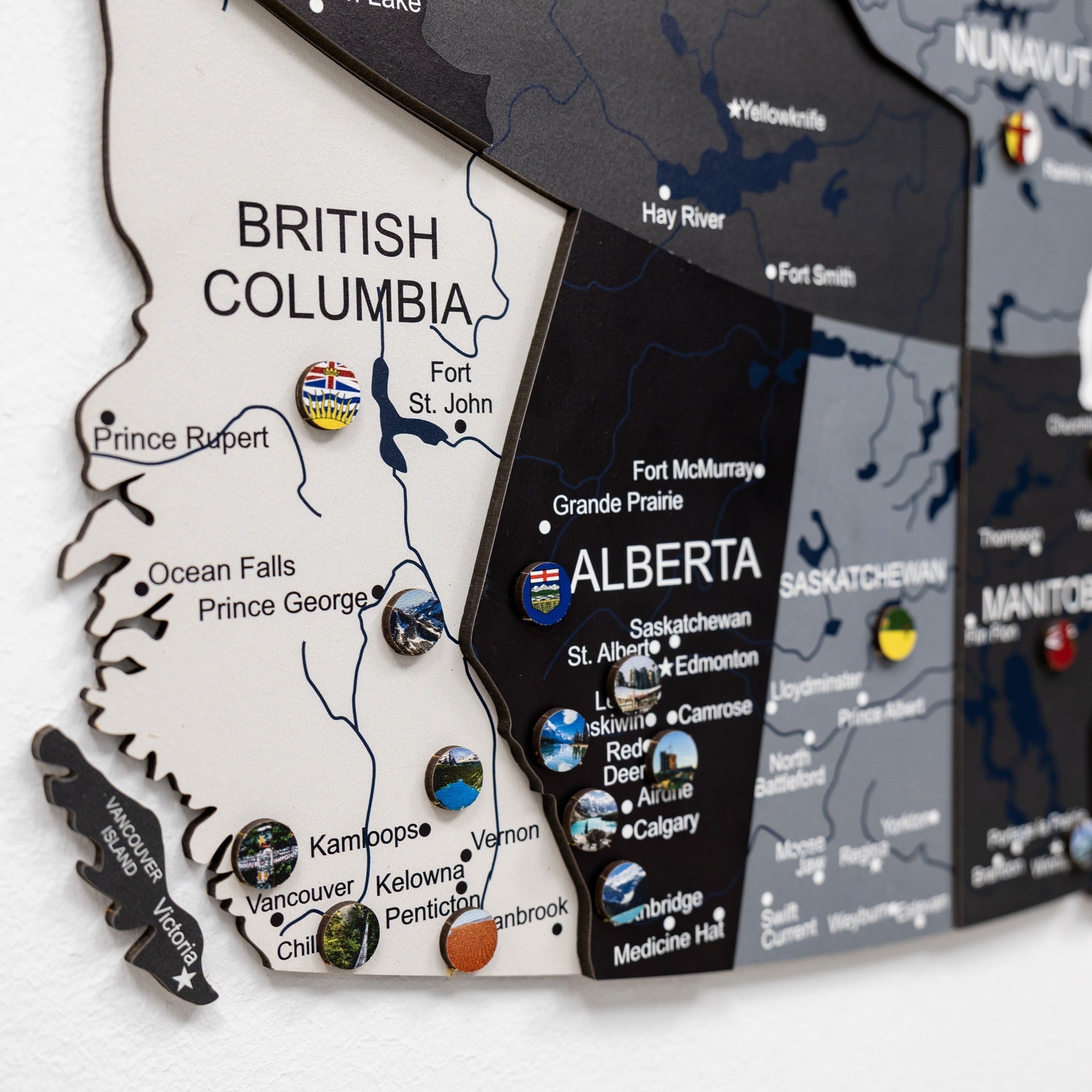 3D Canada Wooden Map Nordik