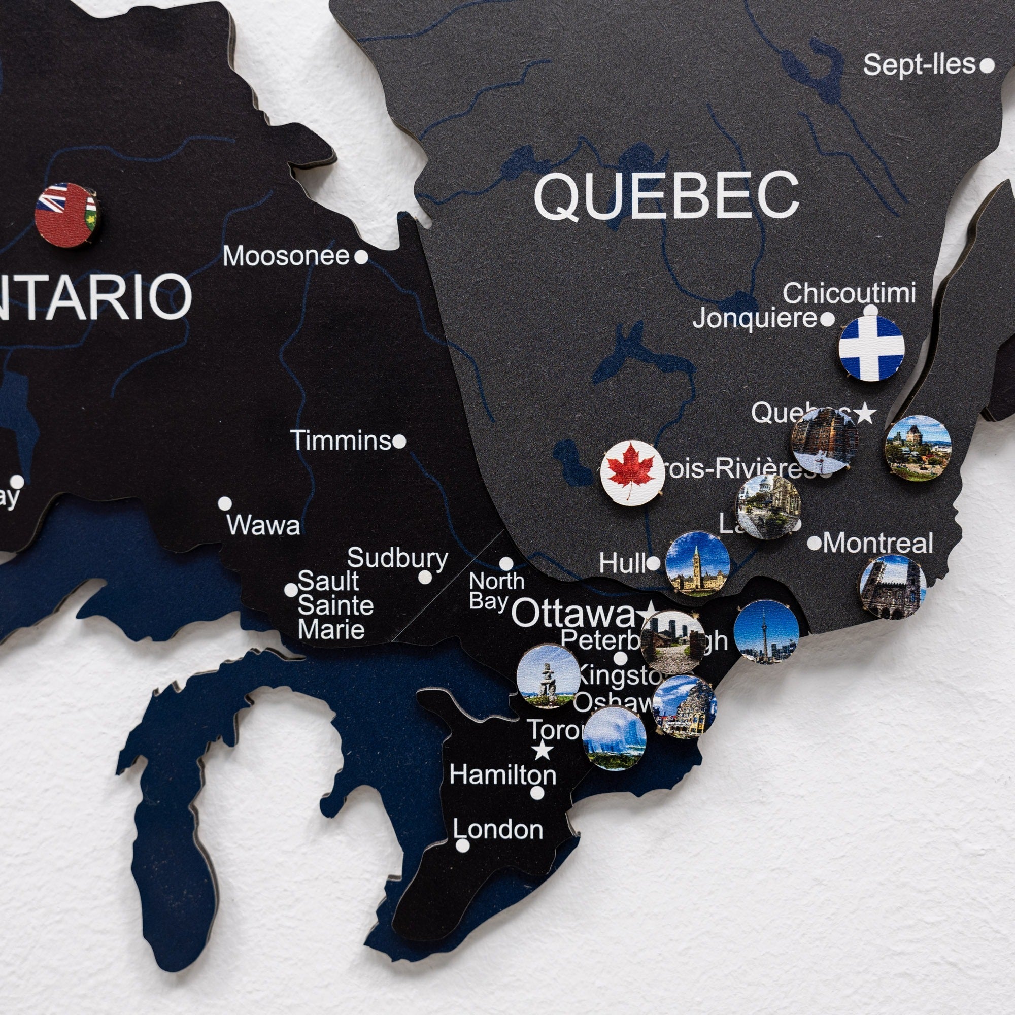 3D Canada Wooden Map Nordik
