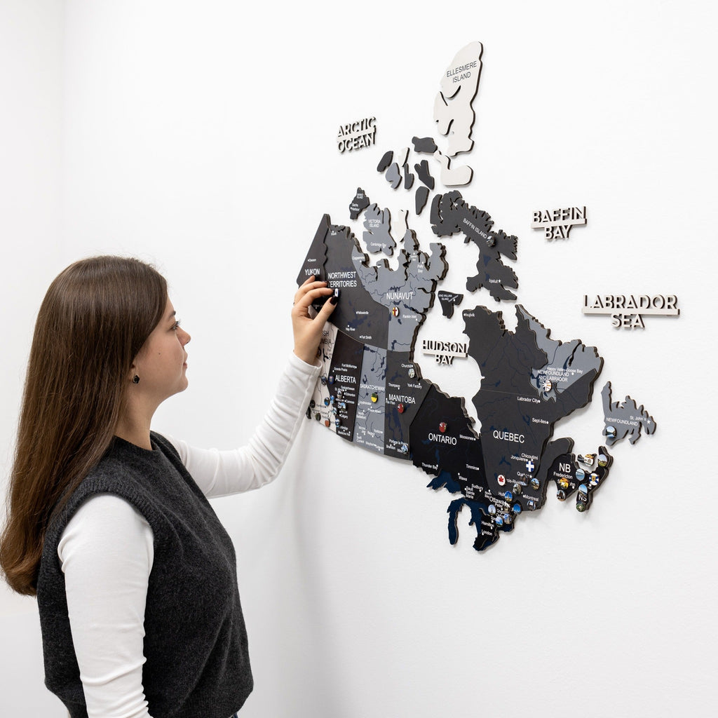3D Canada Wooden Map Nordik