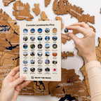 3D Canada Wooden Map Oak