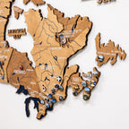 3D Canada Wooden Map Oak