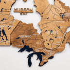 3D Canada Wooden Map Oak