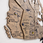 3D Canada Wooden Map Terra