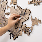 3D Canada Wooden Map Terra