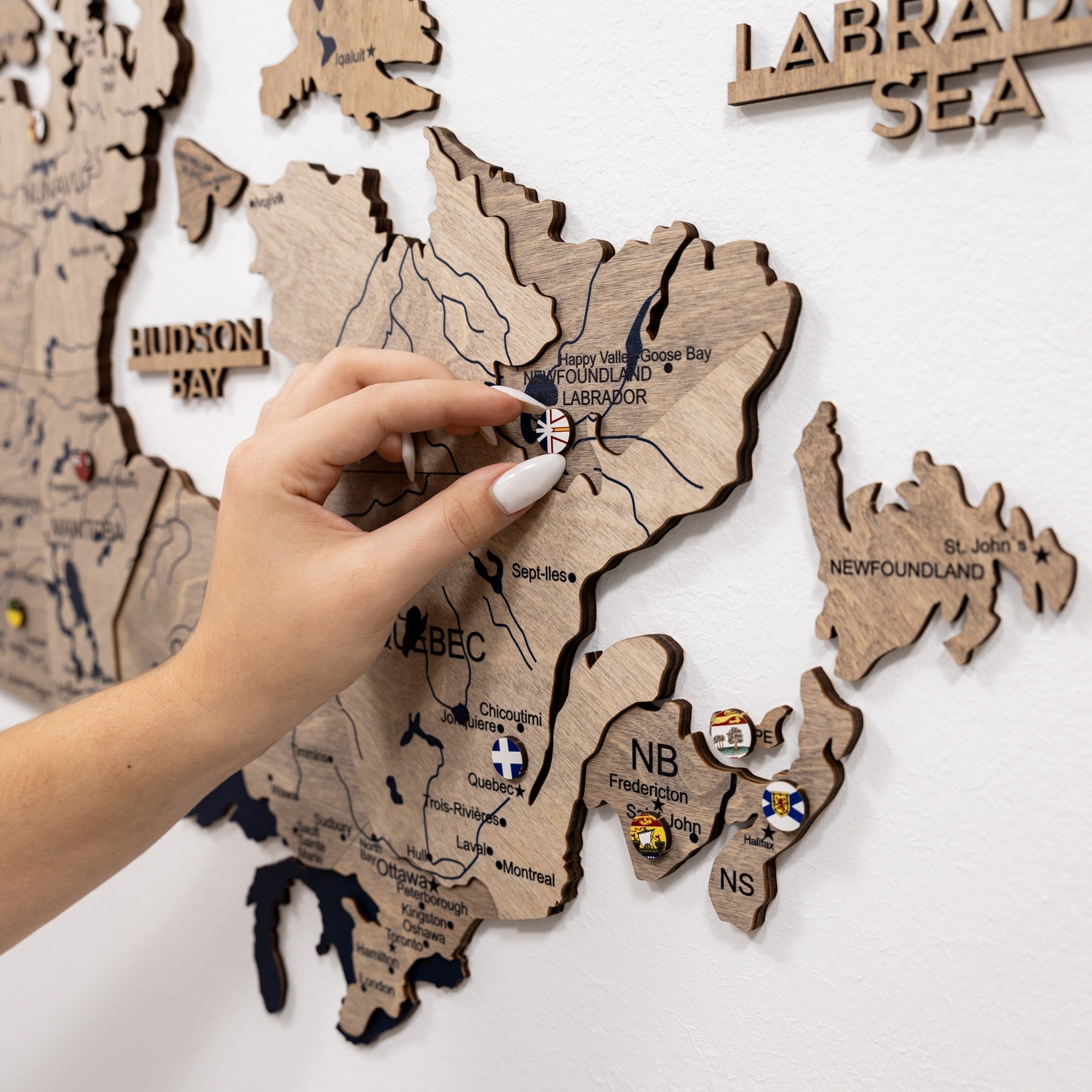 3D Canada Wooden Map Terra