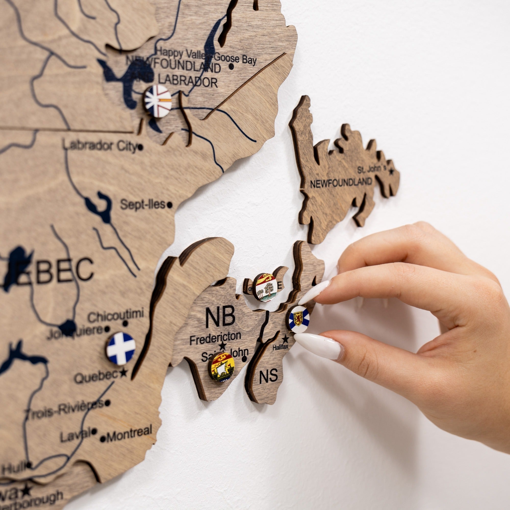 3D Canada Wooden Map Terra