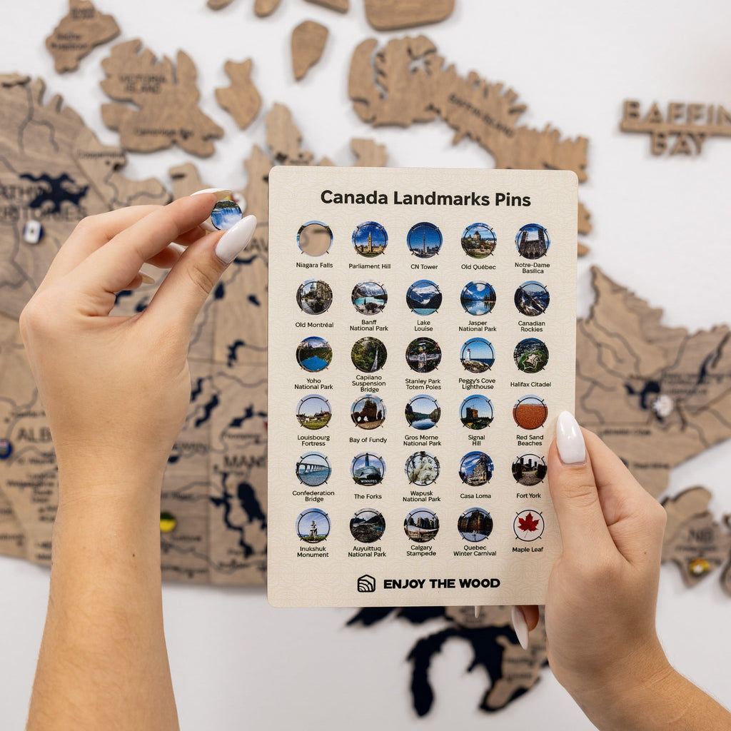 3D Canada Wooden Map Terra