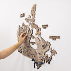 3D Canada Wooden Map Terra