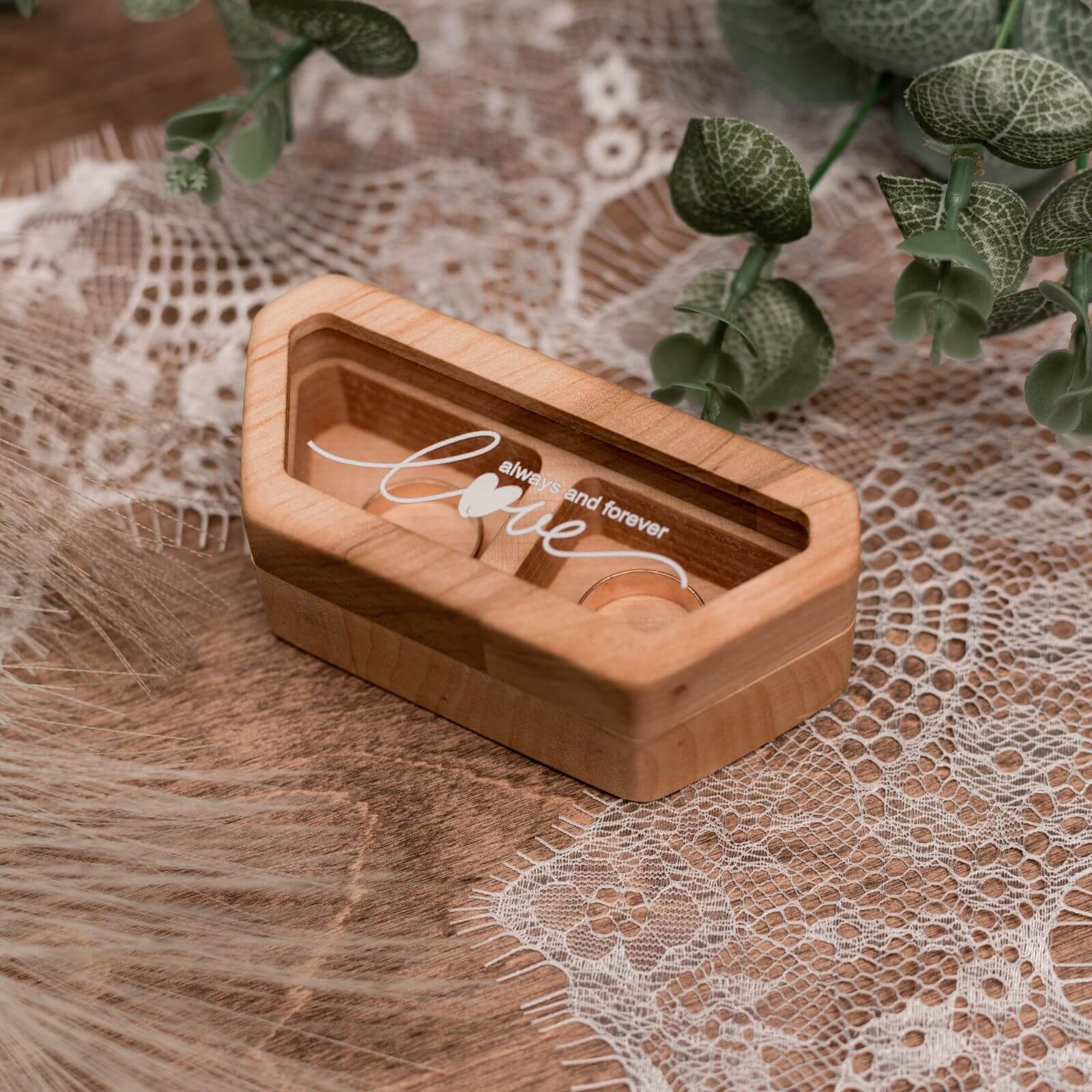 wooden wedding ring box