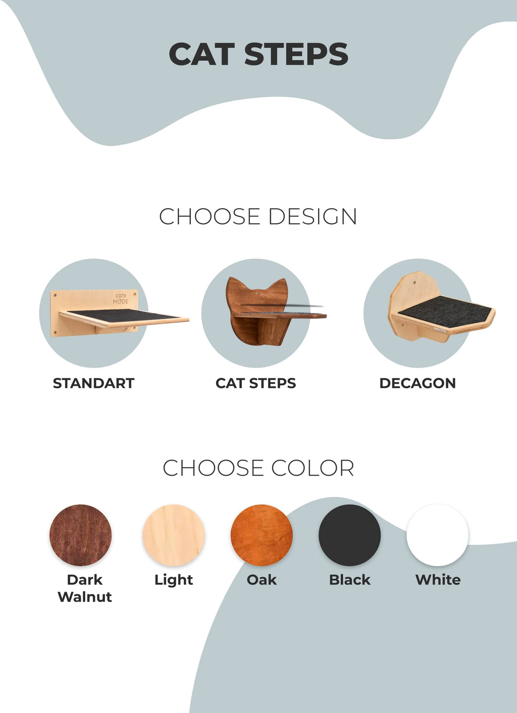 climbing steps on wall for cats