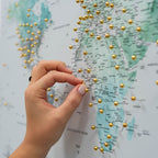 Карта світу на полотні - антикварна