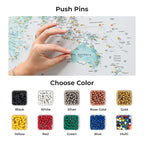 Карта світу на полотні - антикварна