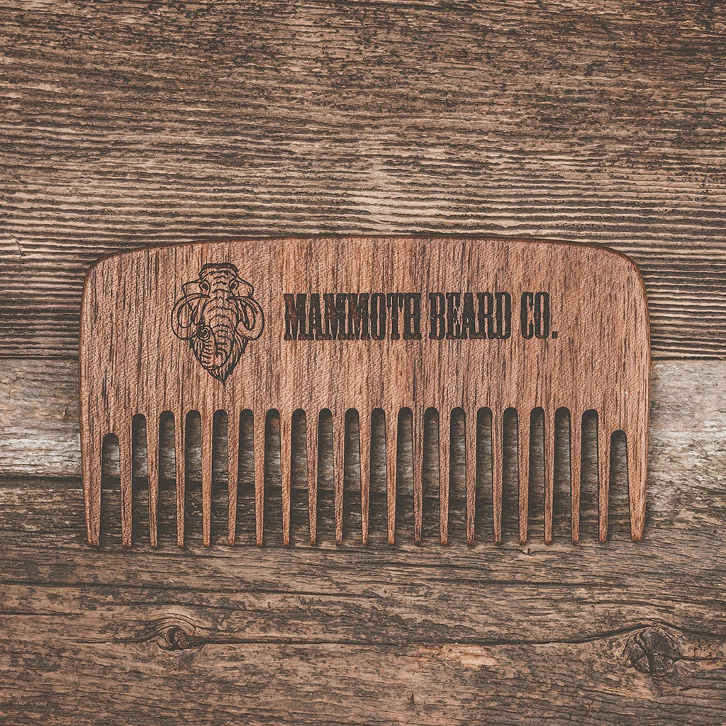 Big Design flat comb Walnut  Mammoth Beard Co