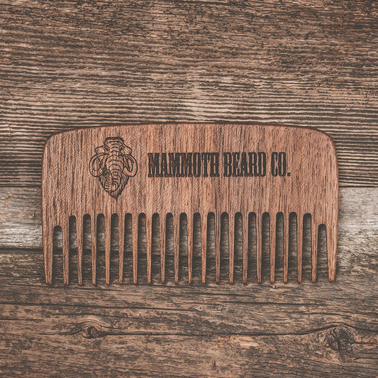 Big Design flat comb Walnut  Mammoth Beard Co