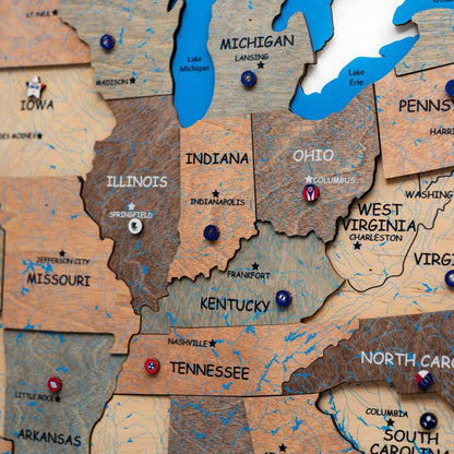 large u.s. wall map