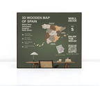 Wooden Map of Spain – Multicolor