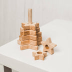 wooden star stacking