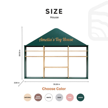 Wooden Toy Organizer - House