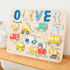 transport wooden puzzle