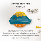 Travel Tracker Cruise Liner 3D Colored Wooden World Map - Indie