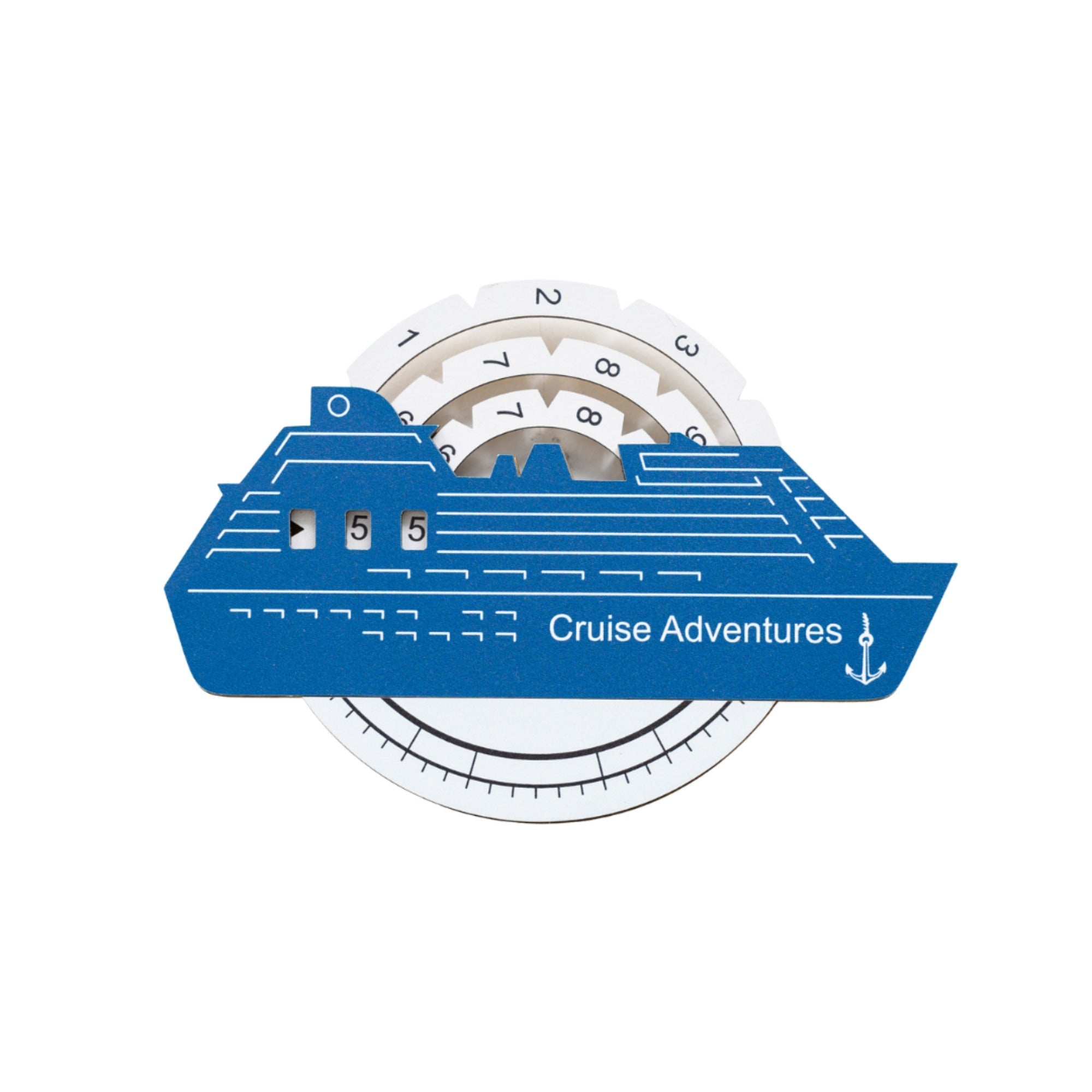 Travel Tracker Cruise Liner 3D Colored Wooden World Map - Aqua