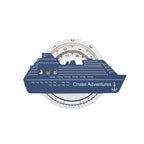 Travel Tracker Cruise Liner 3D Colored Wooden World Map - Cruise
