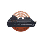 Travel Tracker Cruise Liner 3D Colored Wooden World Map - Rustic